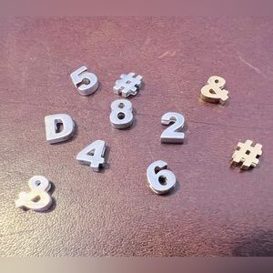 Sterling silver slide on charms